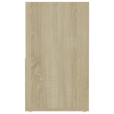 TV-Schrank Weiß und Sonoma-Eiche 149x30x52 cm Holzwerkstoff