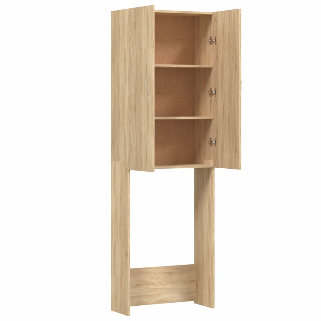 Waschmaschinenschrank Sonoma-Eiche 64x25,5x190 cm