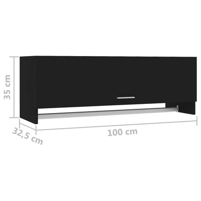 Kleiderschrank Schwarz 100x32,5x35 cm Holzwerkstoff