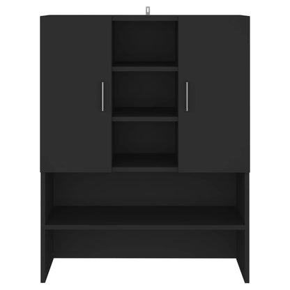 Waschmaschinenschrank Schwarz 70,5x25,5x90 cm