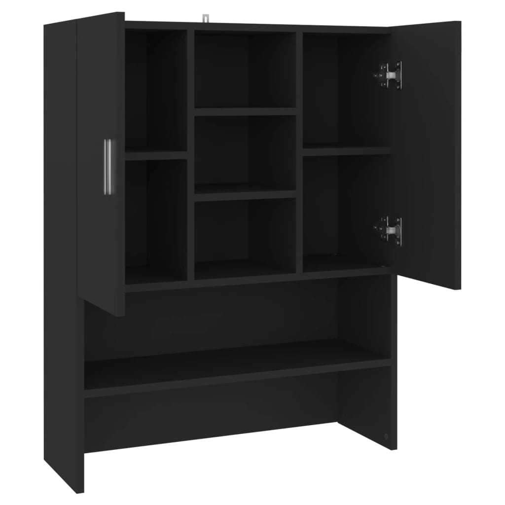 Waschmaschinenschrank Schwarz 70,5x25,5x90 cm