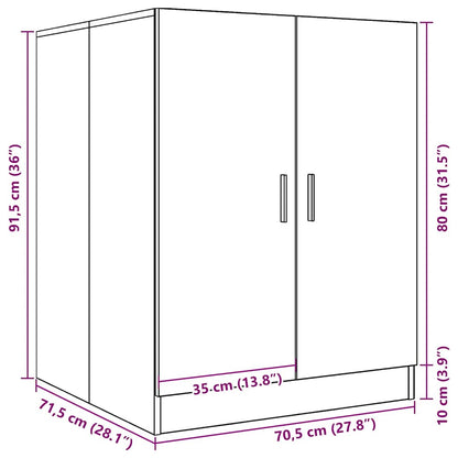 Waschmaschinenschrank Weiß 71x71,5x91,5 cm