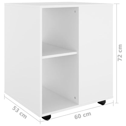 Rollschrank Weiß 60x53x72 cm Holzwerkstoff