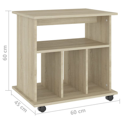 Rollschrank Sonoma-Eiche 60x45x60 cm Holzwerkstoff