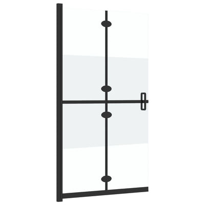 Faltbare begehbare Duschwand Halbmattiertes ESG-Glas 70x190 cm