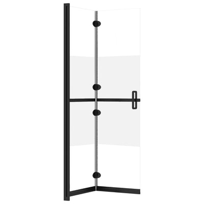 Faltbare begehbare Duschwand Halbmattiertes ESG-Glas 100x190 cm