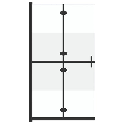 Faltbare begehbare Duschwand Halbmattiertes ESG-Glas 110x190 cm