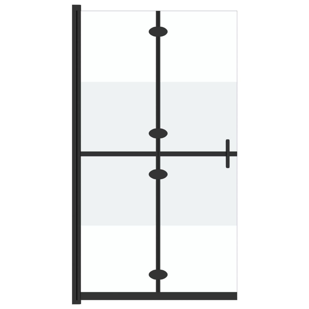 Faltbare begehbare Duschwand Halbmattiertes ESG-Glas 120x190 cm