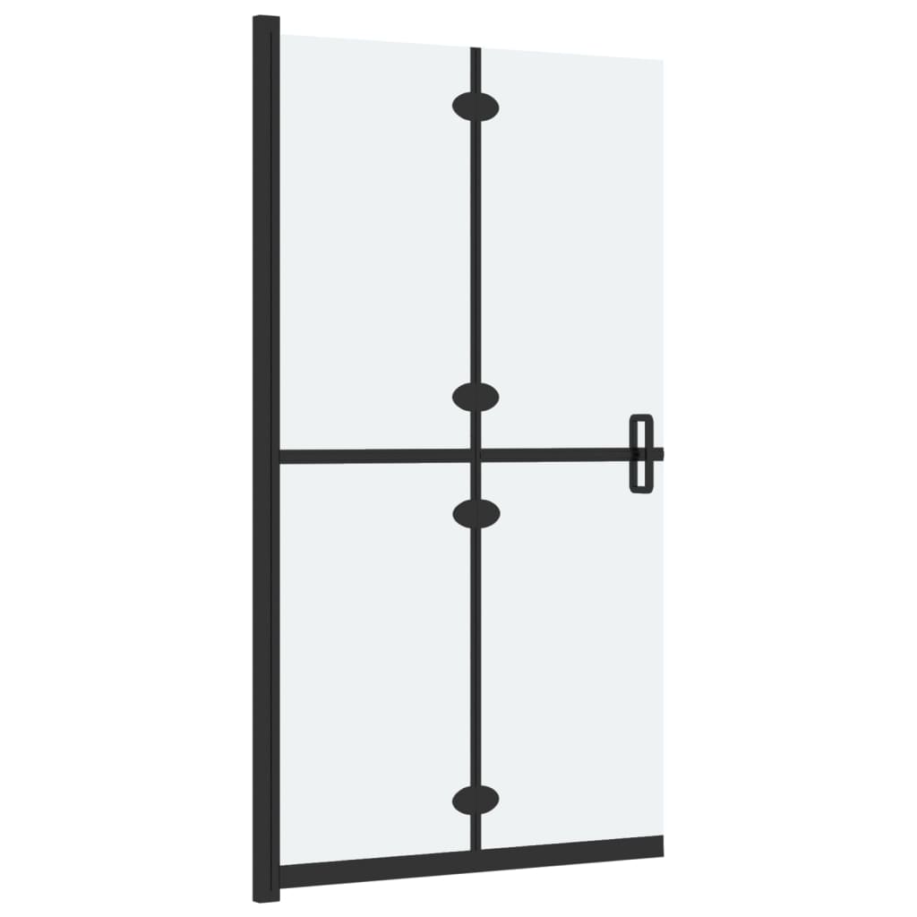 Faltbare begehbare Duschwand ESG-Glas mattiert 80x190 cm