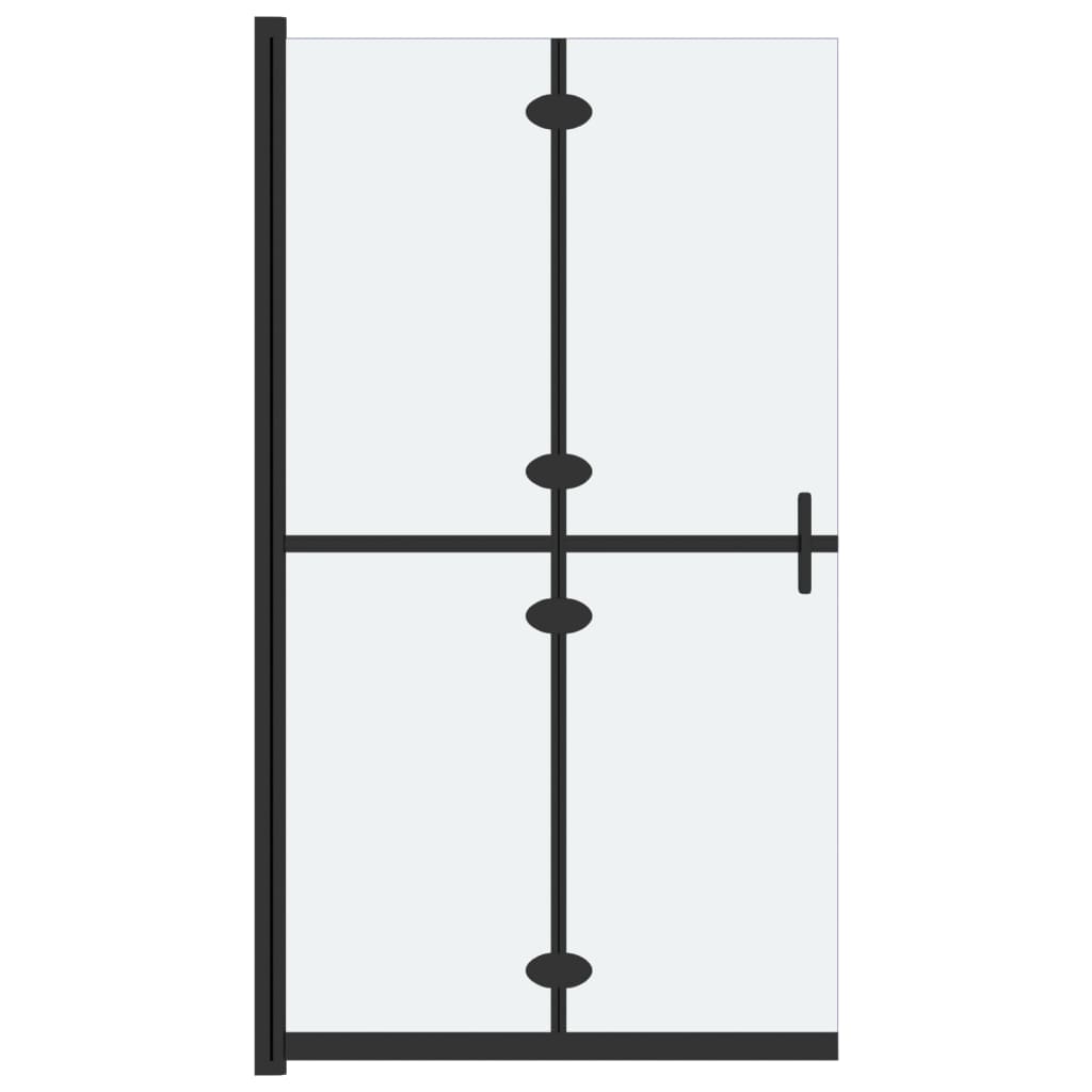 Faltbare begehbare Duschwand ESG-Glas mattiert 90x190 cm