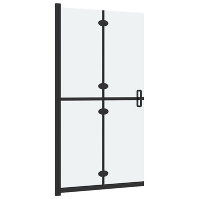 Faltbare begehbare Duschwand ESG-Glas mattiert 90x190 cm