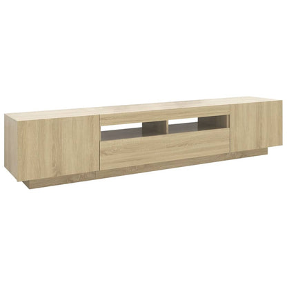 TV-Schrank mit LED-Leuchten Sonoma-Eiche 200x35x40 cm