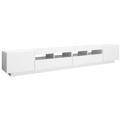 TV-Schrank mit LED-Leuchten Weiß 260x35x40cm