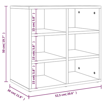 Schuhregale 2 Stk. Betongrau 52,5x30x50 cm