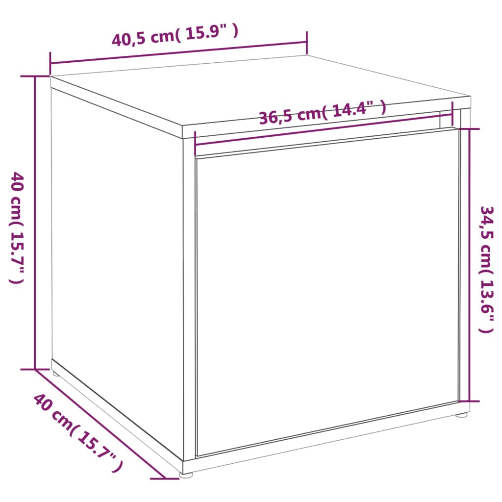 Schubladenbox Weiß 40,5x40x40 cm Holzwerkstoff