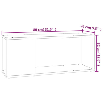 TV-Schrank Weiß 80x24x32 cm Holzwerkstoff