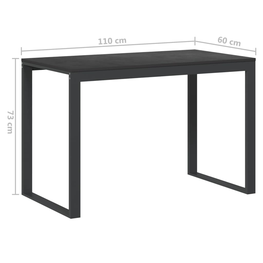 Computertisch Schwarz 110x60x73 cm Holzwerkstoff