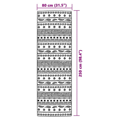 Outdoor-Teppich Grau 80x250 cm PP