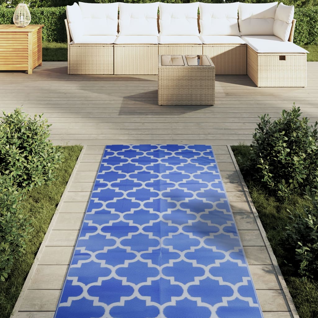 Outdoor-Teppich Blau 80x250 cm PP