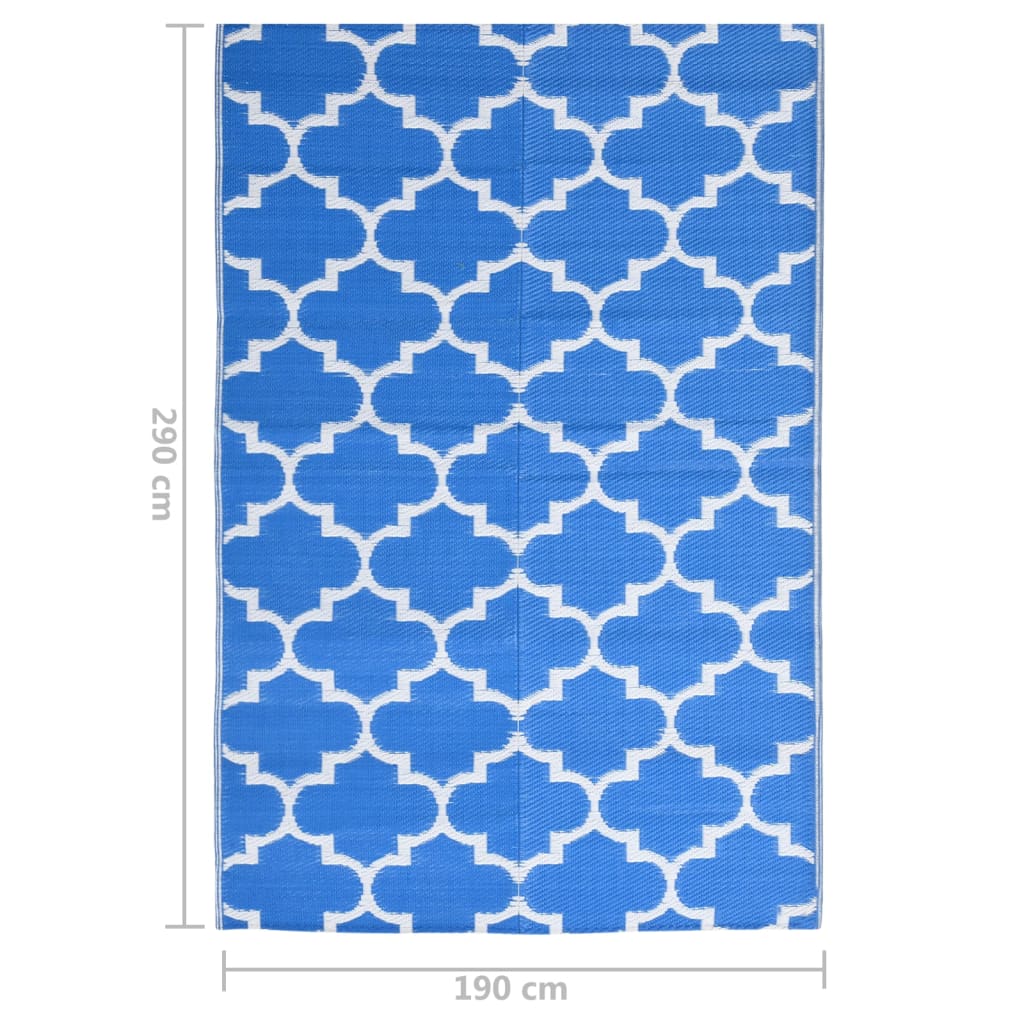 Outdoor-Teppich Blau 190x290 cm PP