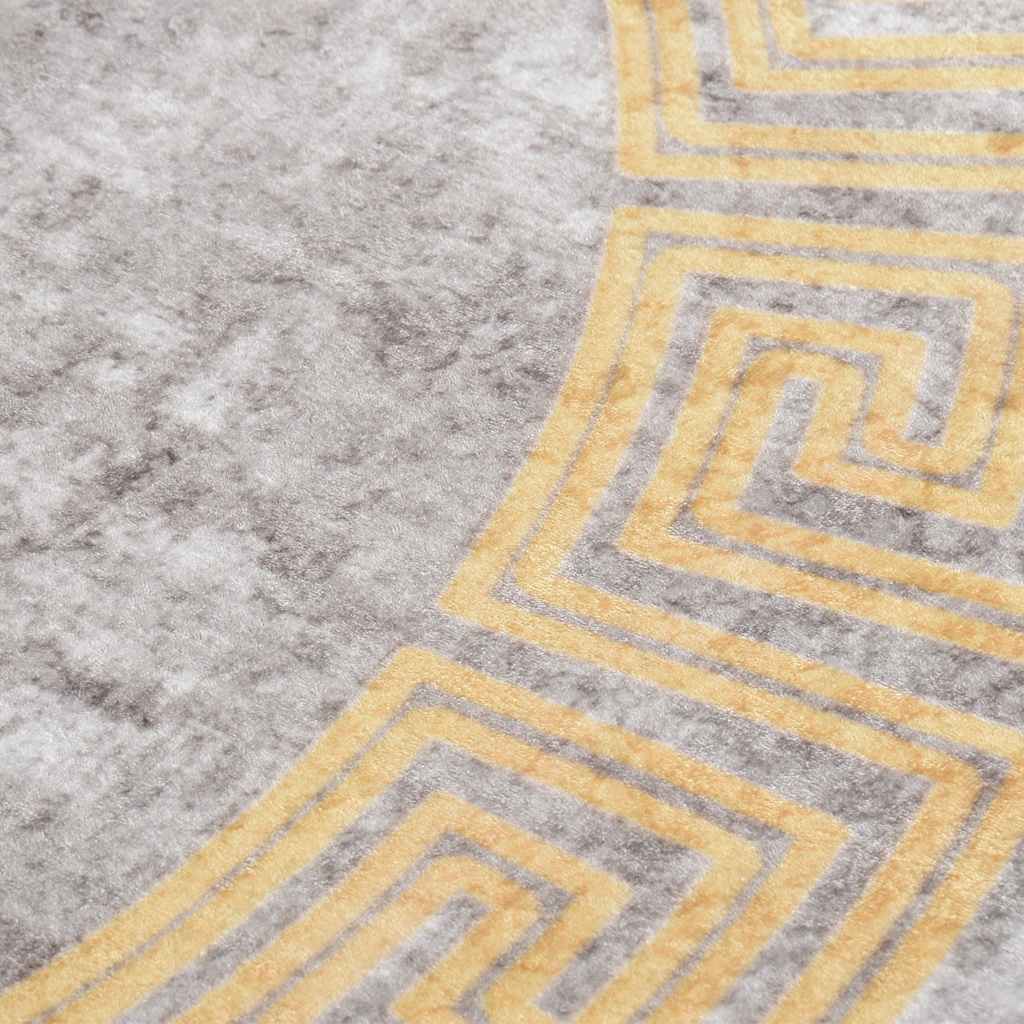 Teppich Waschbar Grau φ120 cm Rutschfest