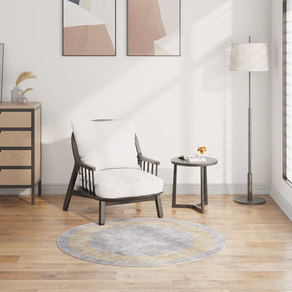 Teppich Waschbar Grau φ120 cm Rutschfest