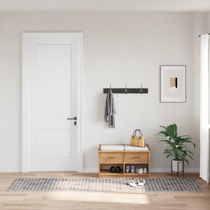 Teppich Waschbar 80x300 cm Mehrfarbig Rutschfest