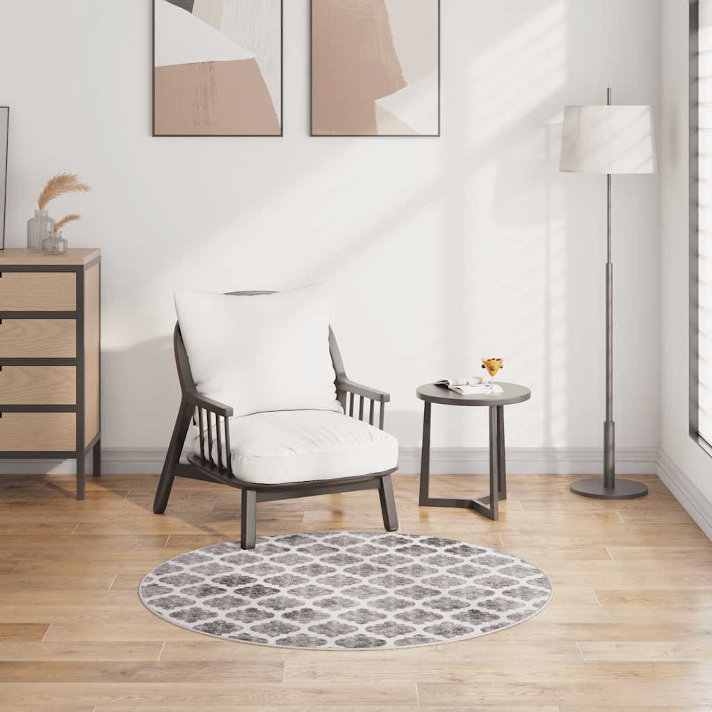 Tappeto lavabile, multicolore, φ120 cm, antiscivolo