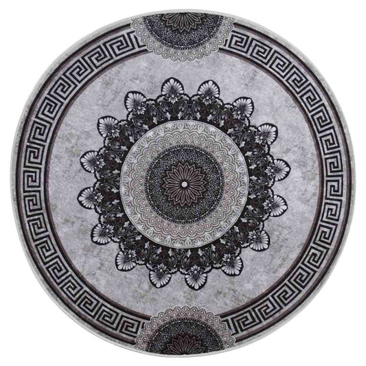 Tappeto lavabile, multicolore, φ120 cm, antiscivolo