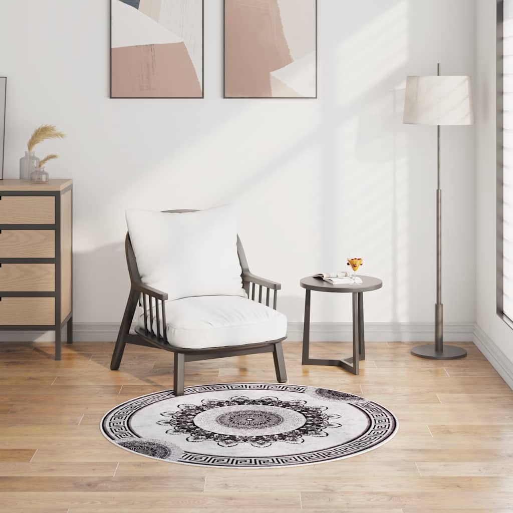 Tappeto lavabile, multicolore, φ120 cm, antiscivolo