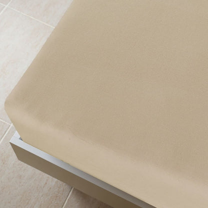 Spannbettlaken 2 Stk. Jersey Taupe 90x200 cm Baumwolle