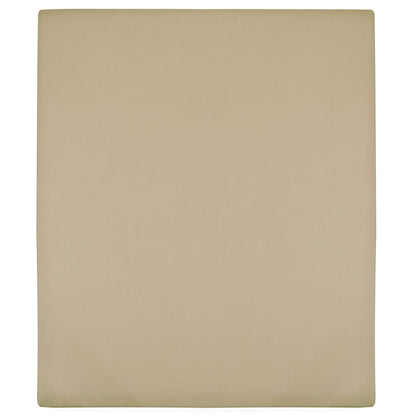 Spannbettlaken Jersey Taupe 140x200 cm Baumwolle