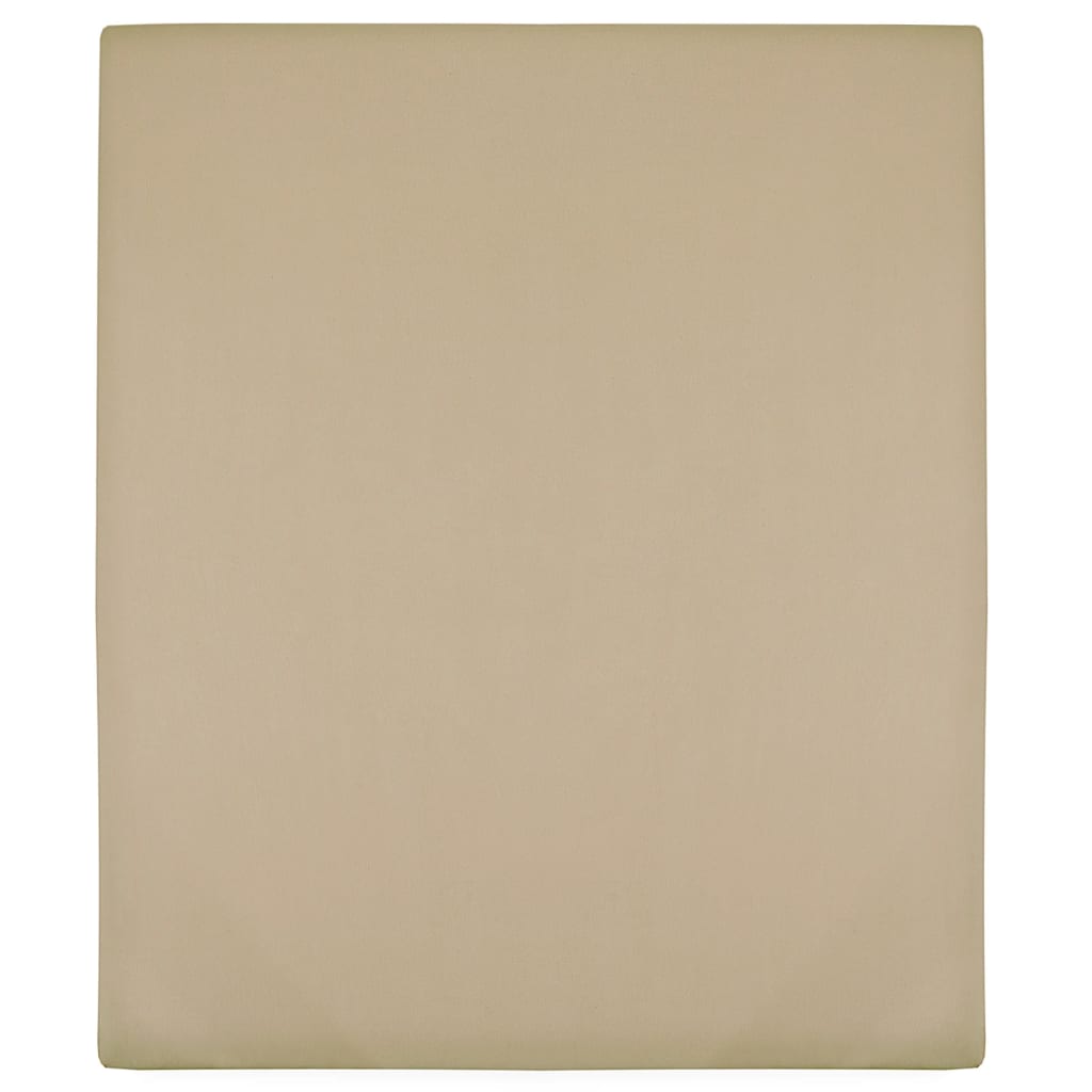 Spannbettlaken Jersey Taupe 160x200 cm Baumwolle