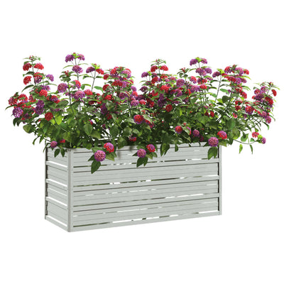 Garten-Hochbeet 100x40x45 cm Verzinkter Stahl Silber