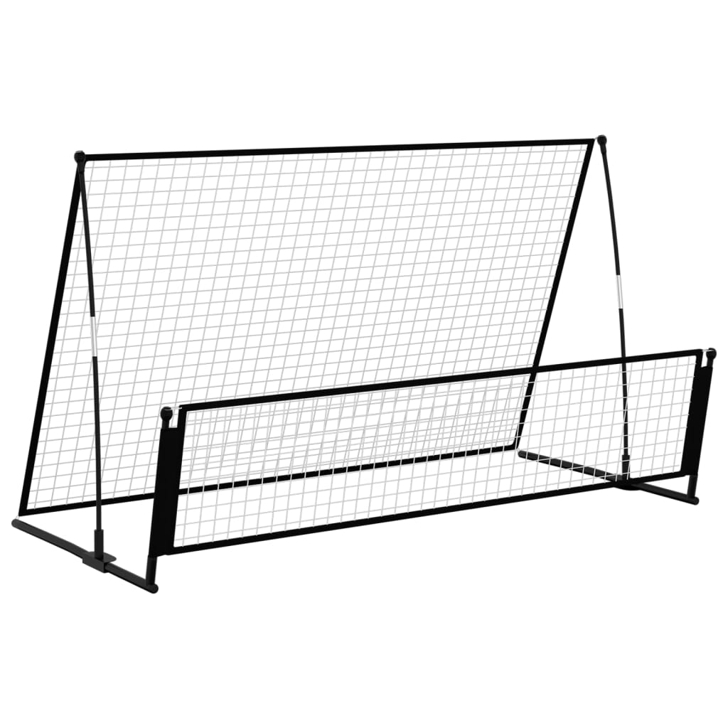 2-in-1 Rebounder und Fußballtor 202x104x120 cm Stahl