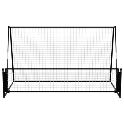 2-in-1 Rebounder und Fußballtor 202x104x120 cm Stahl