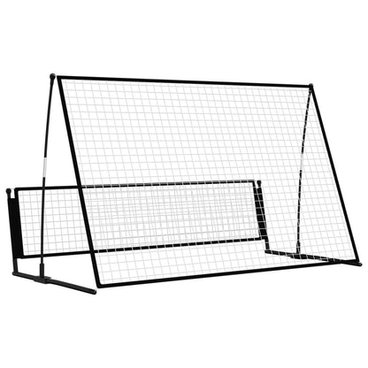 2-in-1 Rebounder und Fußballtor 202x104x120 cm Stahl