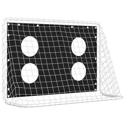 Fußballtor mit Torwand Stahl 184x61x122 cm