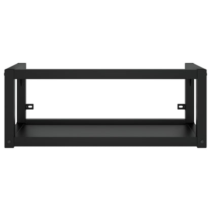 Badezimmer Wand-Waschtischgestell Schwarz 79x38x31 cm Eisen