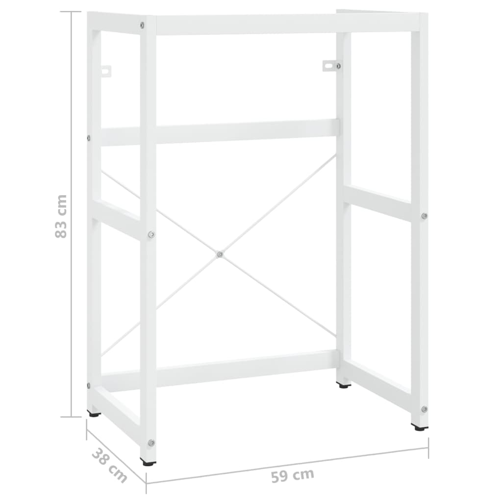 Badezimmer Waschtischgestell Weiß 59x38x83 cm Eisen