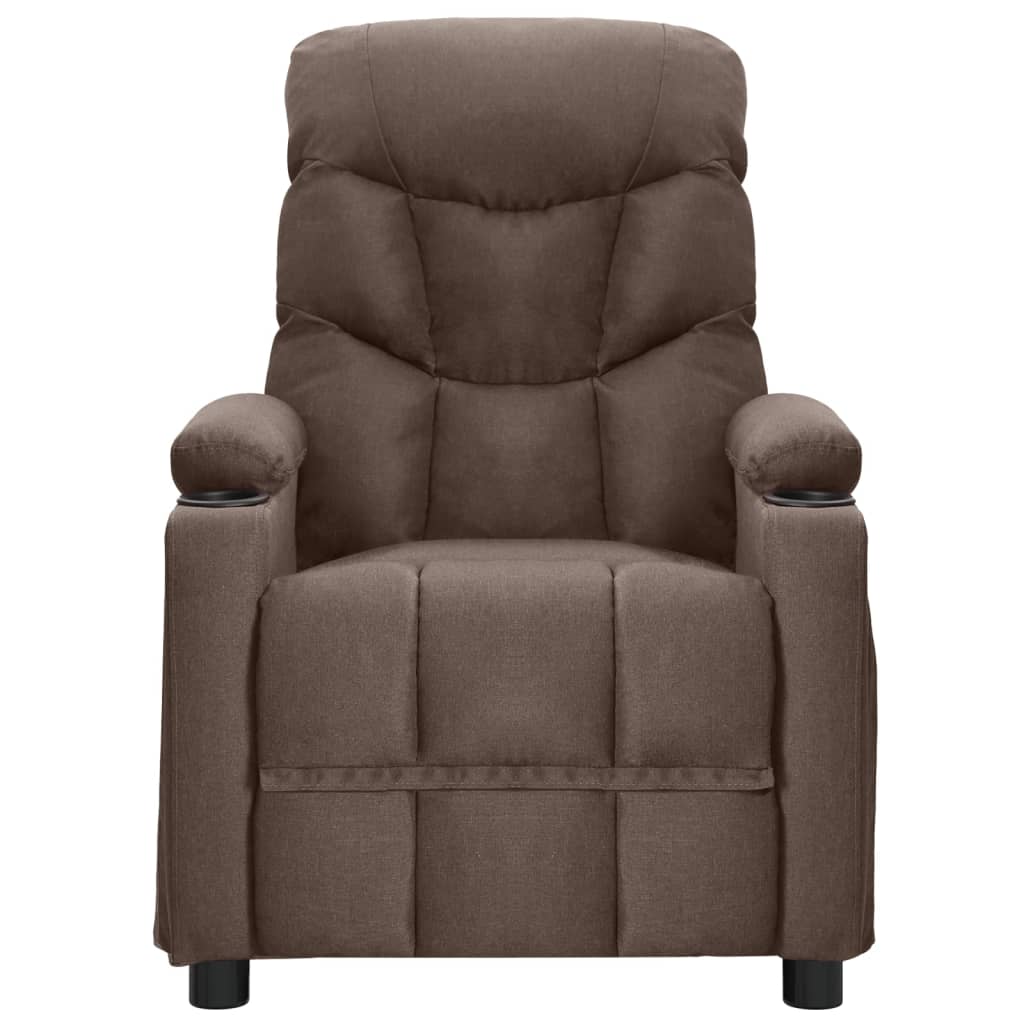 Massagesessel Taupe Stoff