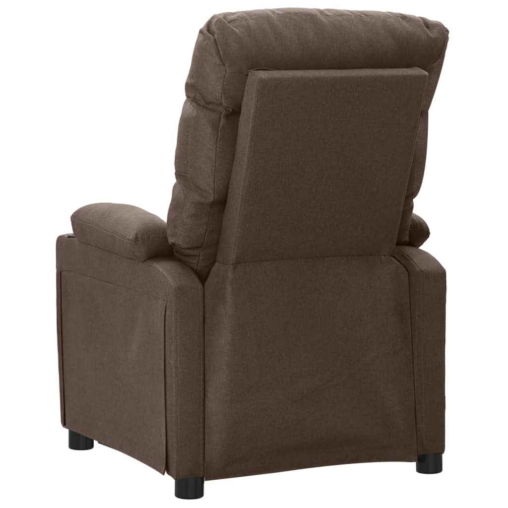 Massagesessel Taupe Stoff