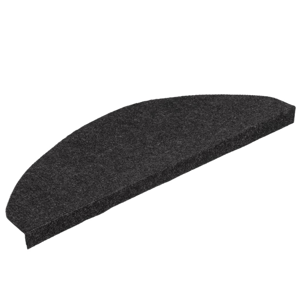 Stufenmatten Selbstklebend 15 Stk. 65x22,5x3,5 cm Schwarz