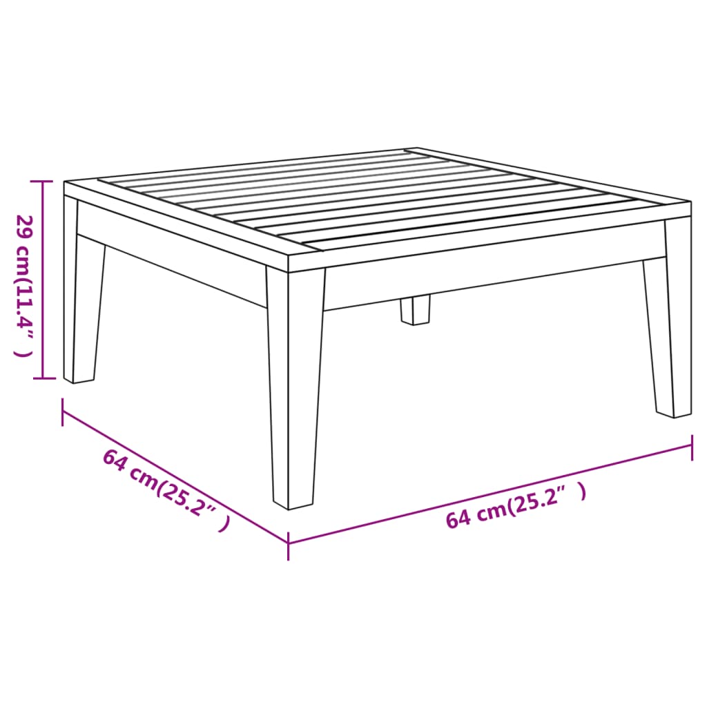 4-tlg. Garten-Lounge-Set mit Cremeweißen Kissen Akazienholz