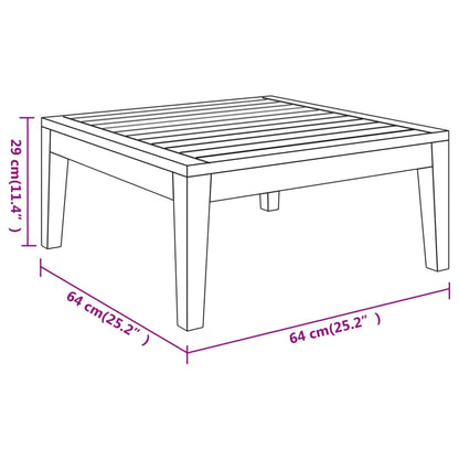 5-tlg. Garten-Lounge-Set mit Cremeweißen Kissen Akazienholz