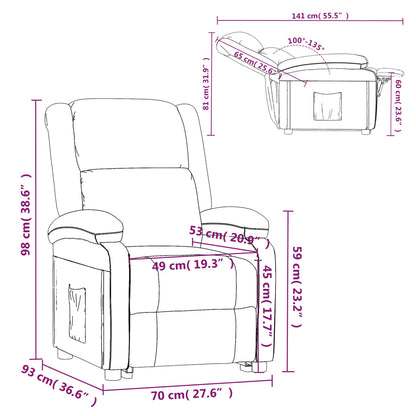 Relaxsessel Braun Stoff