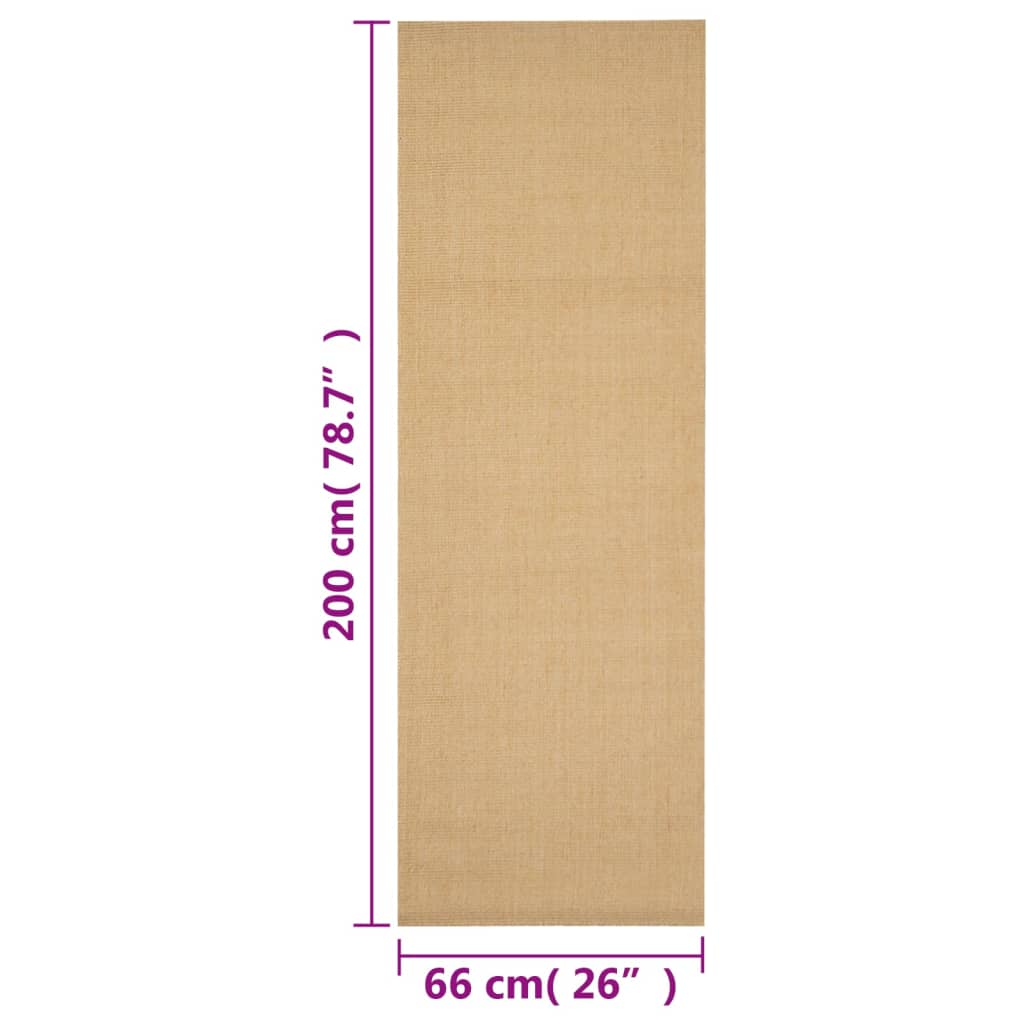 Teppich Natur Sisal 66x200 cm