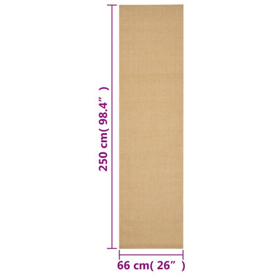 Teppich Natur Sisal 66x250 cm