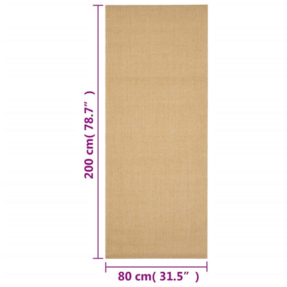 Teppich Natur Sisal 80x200 cm