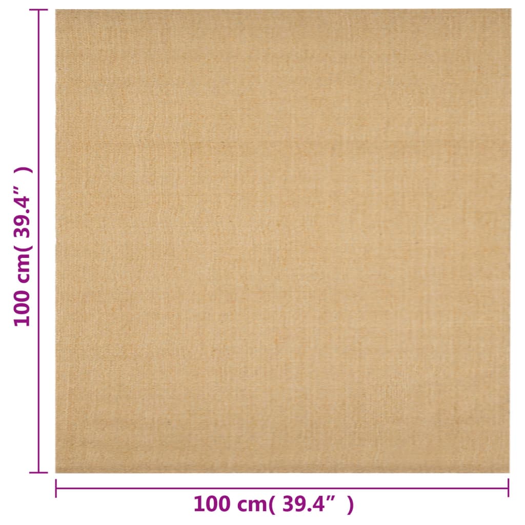 Teppich Natur Sisal 100x100 cm